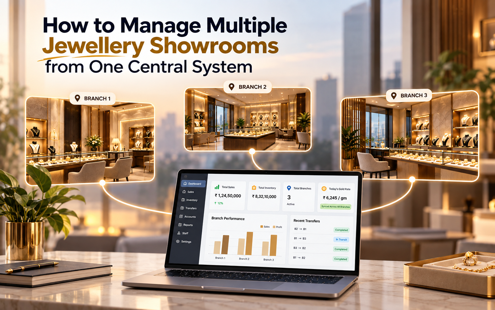 How to Manage Multiple Jewellery Showrooms from One Central System