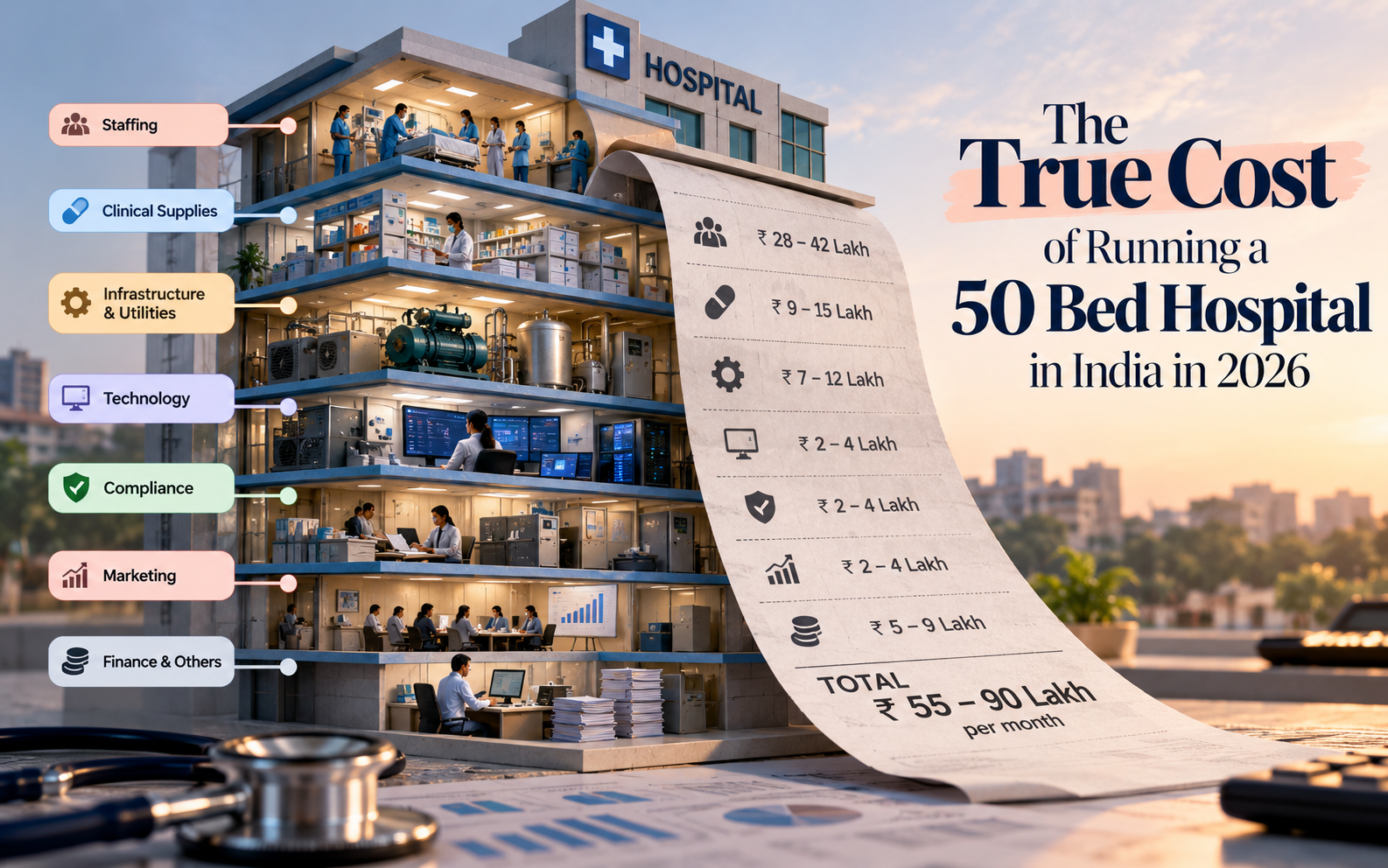 The True Cost of Running a 50 Bed Hospital in India in 2026